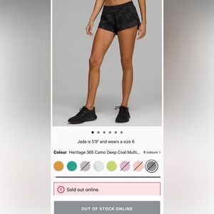lululemon hottie hot shorts 2.5
